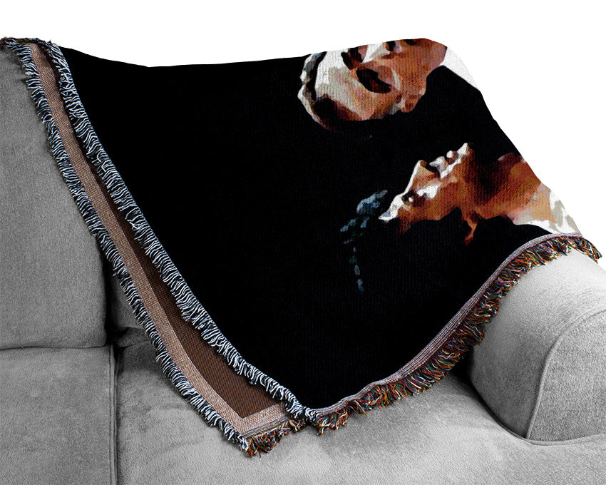 Rocky Vs Russia Woven Blanket
