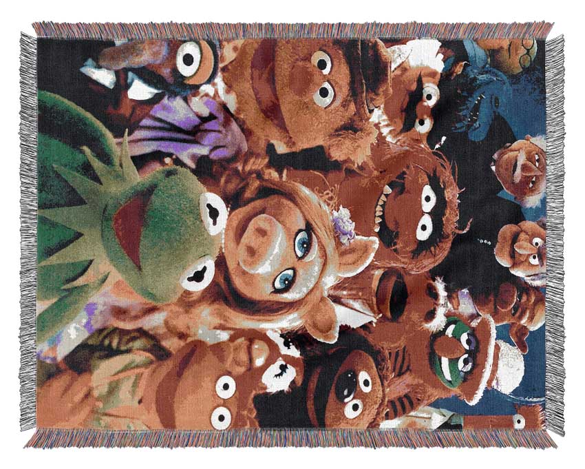 The Muppets Miss Piggy Kermit Woven Blanket