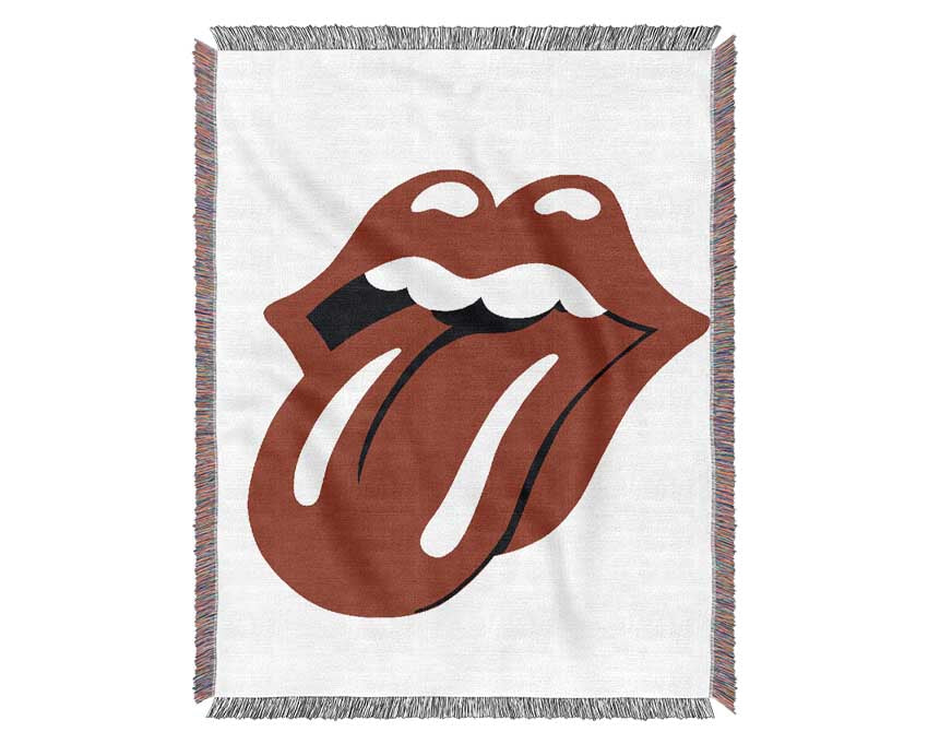 The Rolling Stones Lips Woven Blanket