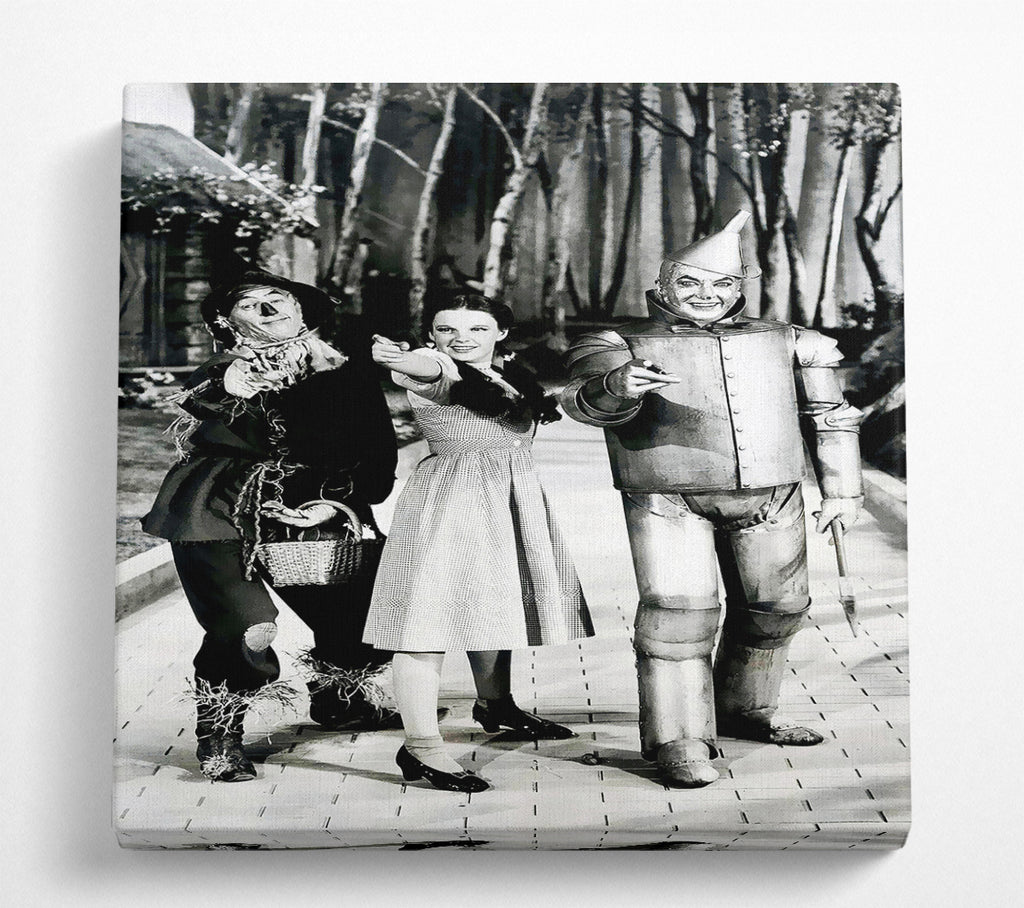 A Square Canvas Print Showing The Wizard Of Oz Square Wall Art