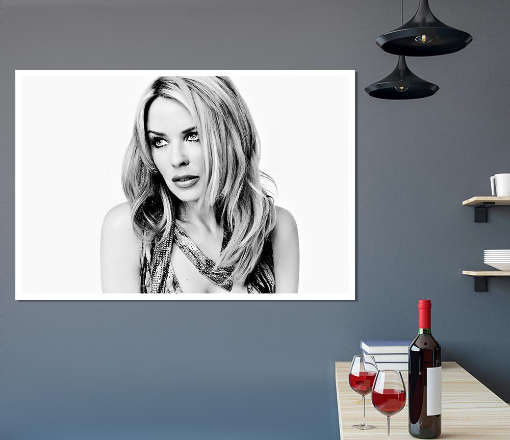 Kylie Minogue Look B N W Print Poster Wall Art