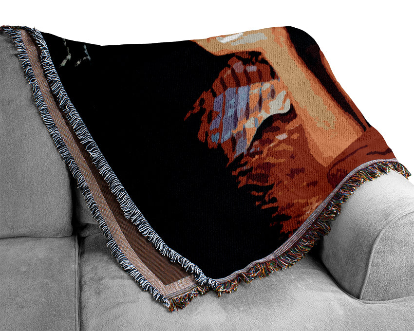Pulp Fiction Mia Smoking Woven Blanket