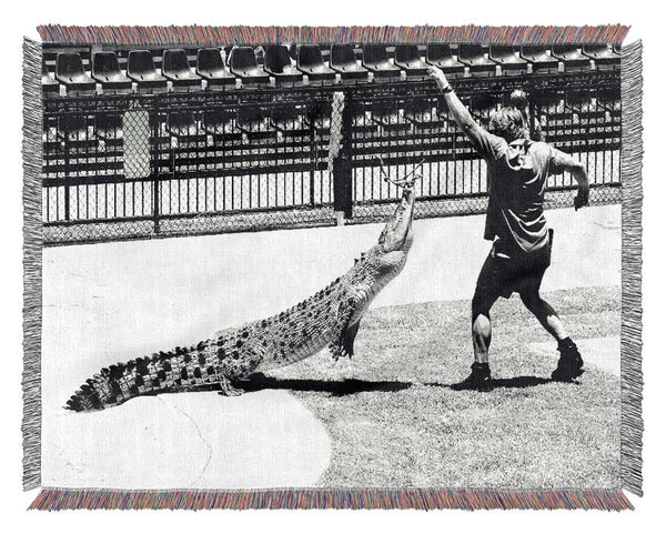 Steve Irwin Crocodile Hunter Woven Blanket