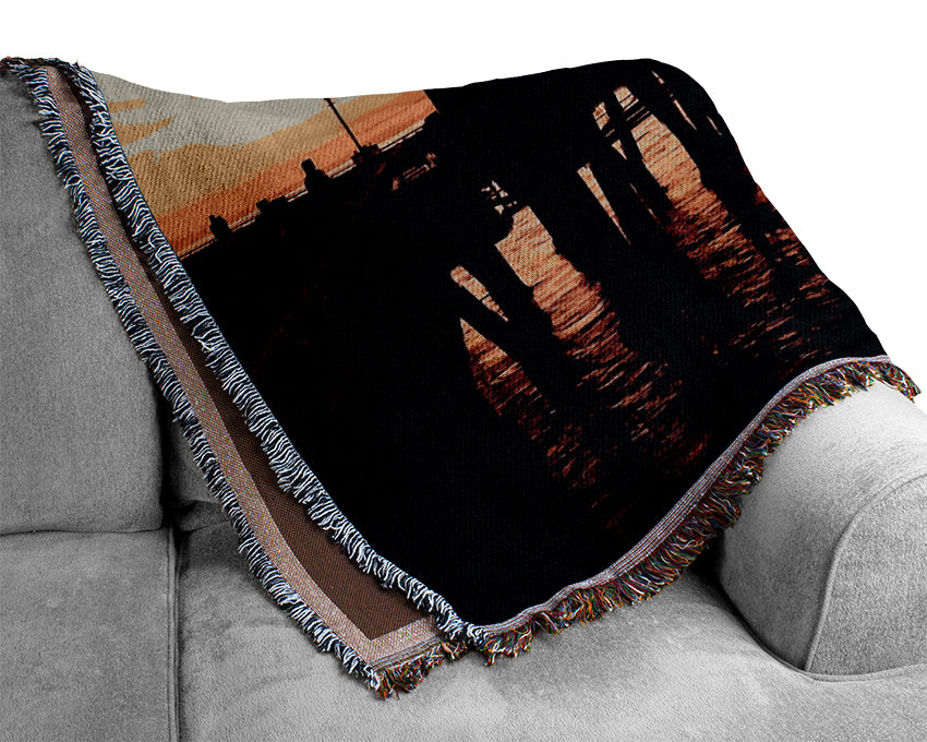 The Lords Of Dog Town Skateboards Pier Woven Blanket