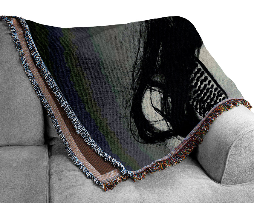 Angelina Jolie Dragon Tattoo Woven Blanket