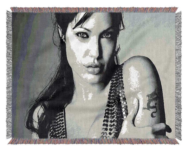 Angelina Jolie Dragon Tattoo Woven Blanket