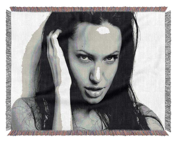 Angelina Jolie Sexy Eyes Woven Blanket