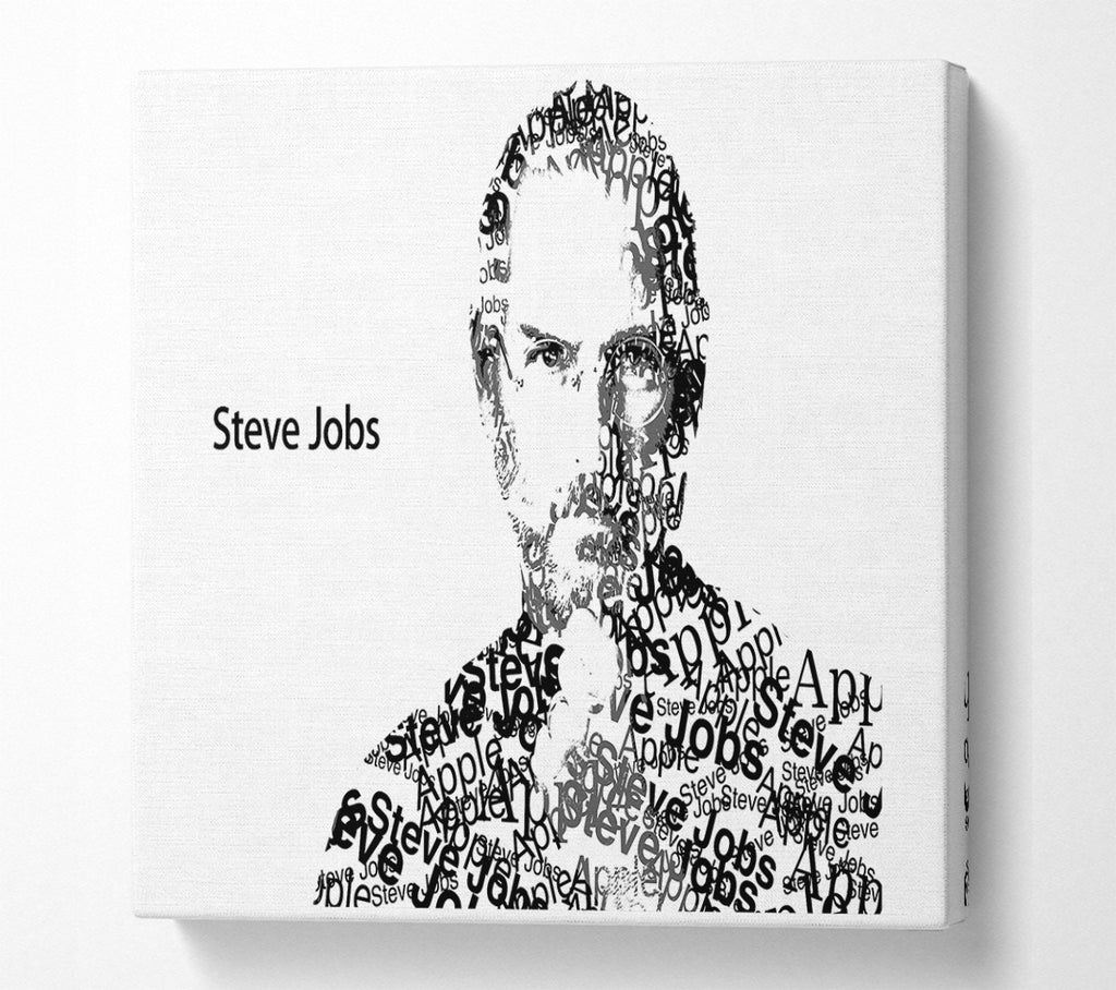 A Square Canvas Print Showing Apple Steve Jobs Square Wall Art