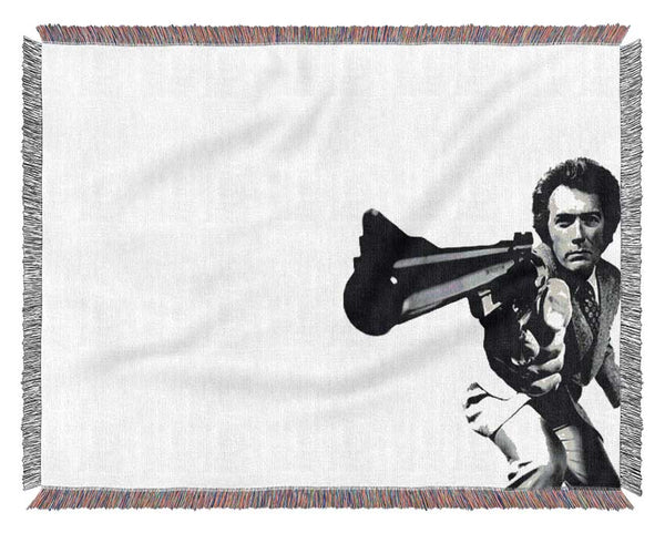 Clint Eastwood Gun Woven Blanket