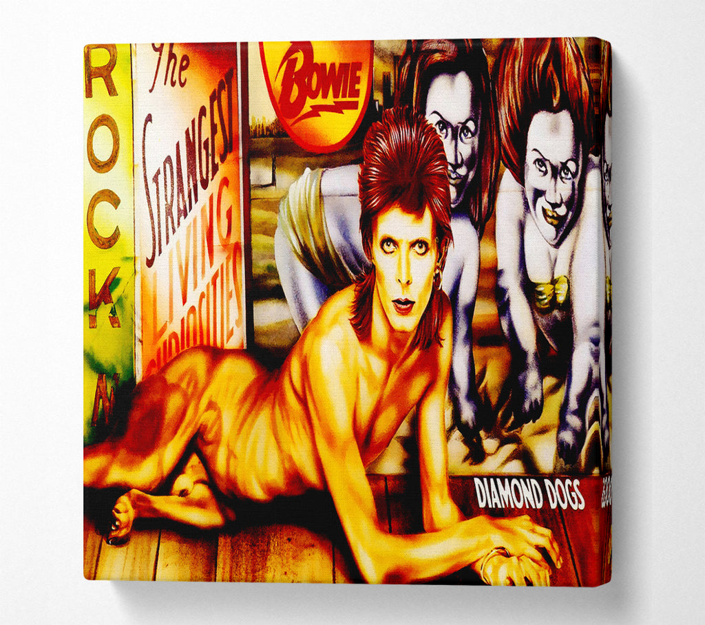 A Square Canvas Print Showing David Bowie Diamond Dogs Square Wall Art
