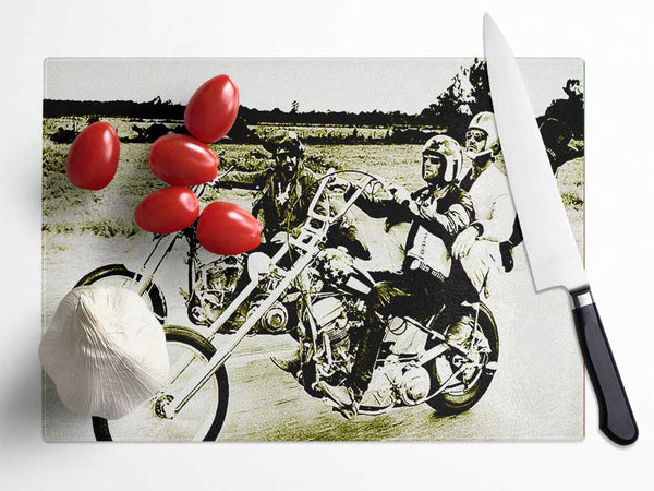 Easy Rider Sepia Glass Chopping Board
