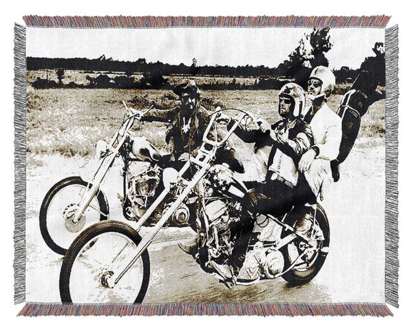 Easy Rider Sepia Woven Blanket