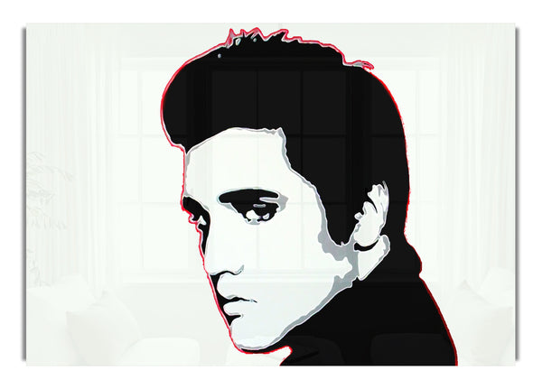 Elvis Portrait White