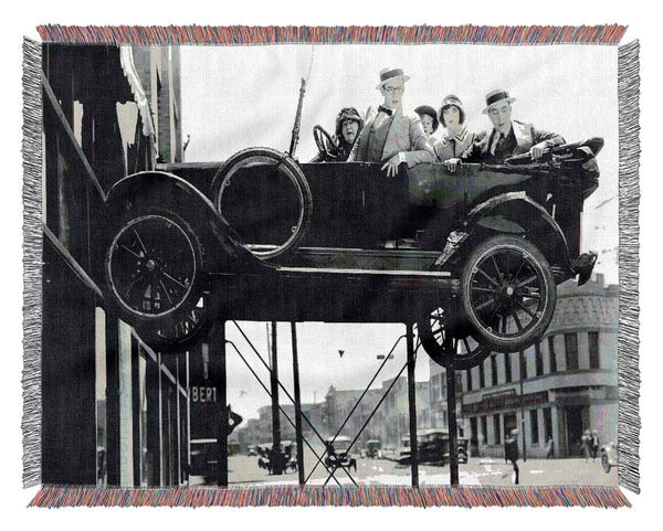 Harold Lloyd Car Jack Woven Blanket
