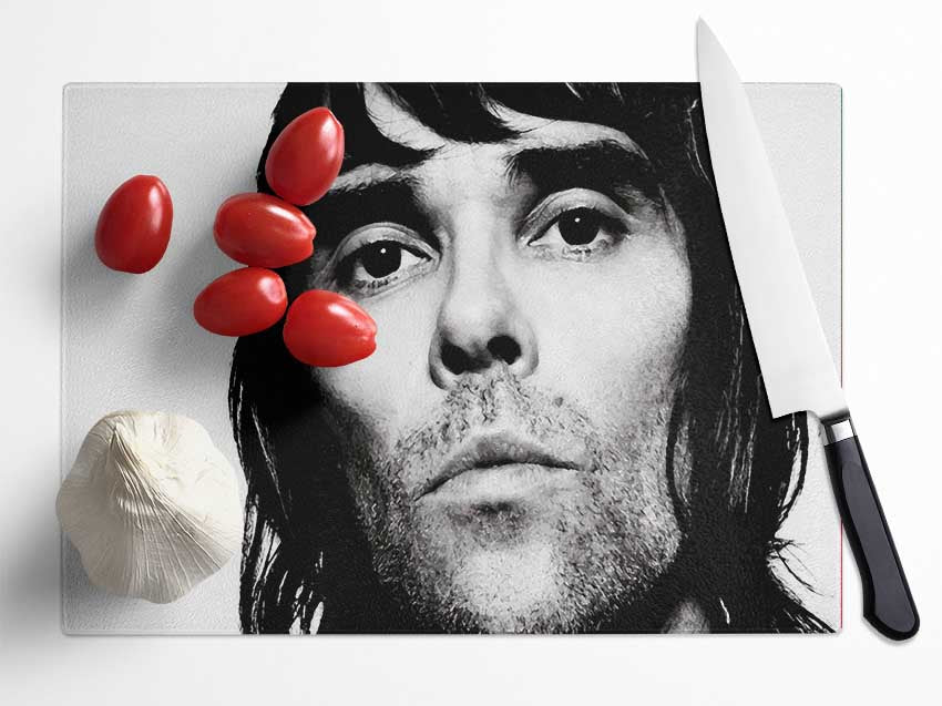 Ian Brown B n W Glass Chopping Board