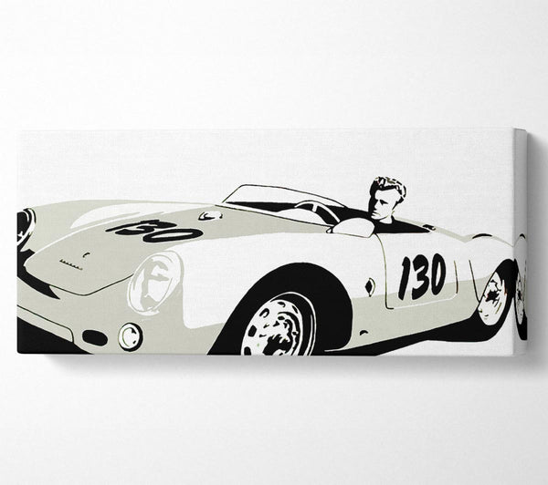 James Dean Car B n W