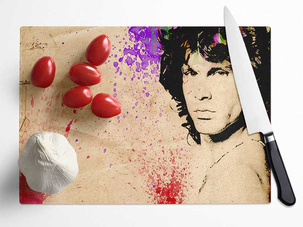 Jim Morrison Colour Splash Glass Chopping Board