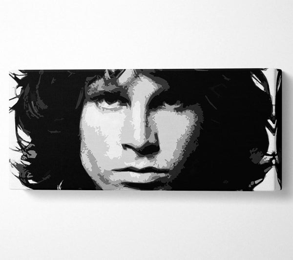 Jim Morrison Gesicht B n W