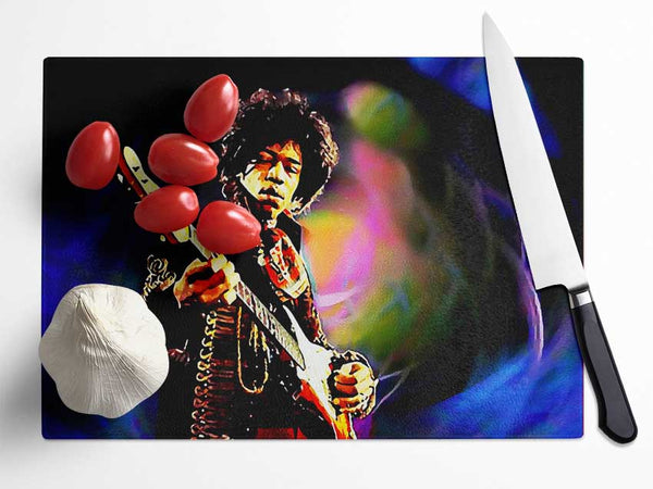 Jimi Hendrix Energy Field Glass Chopping Board