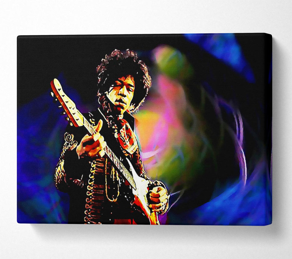 Picture of Jimi Hendrix Energy Field Canvas Print Wall Art