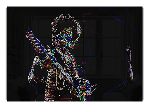 Jimi Hendrix Purple Haze People Canvasb L