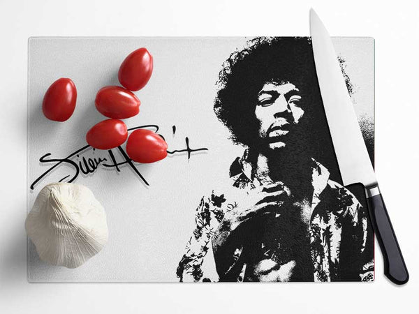Jimi Hendrix Signature Glass Chopping Board
