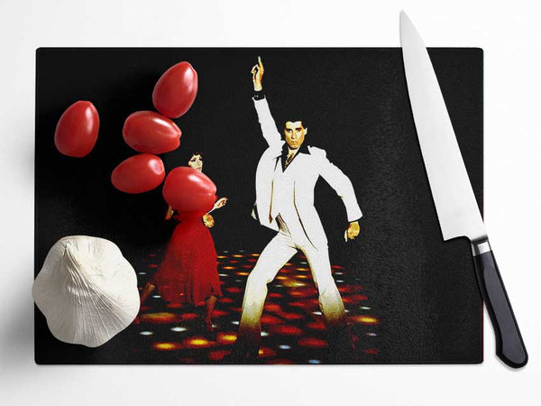 John Travolta Saturday Night Fever Glass Chopping Board