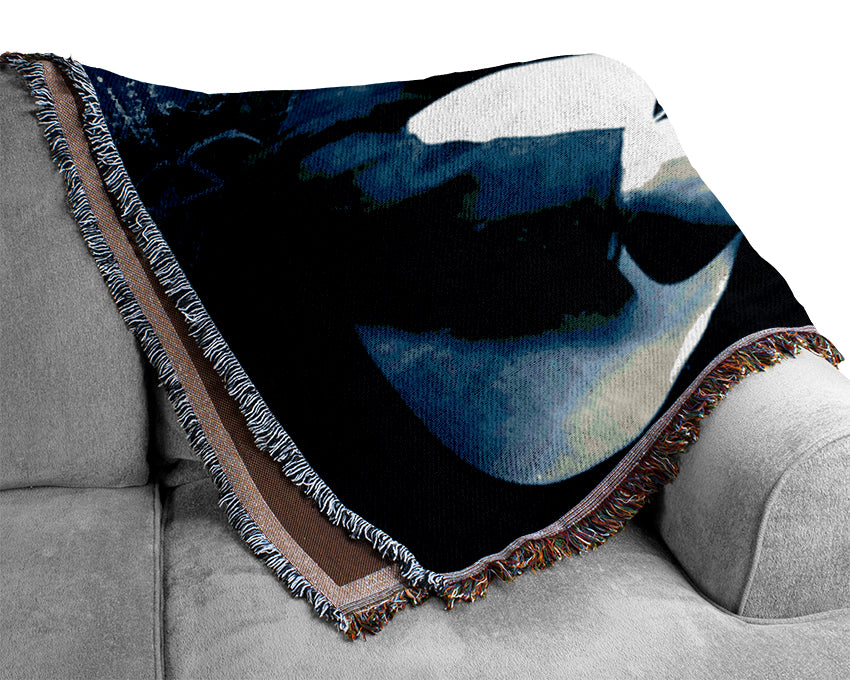 Johnny Cash Blue Woven Blanket