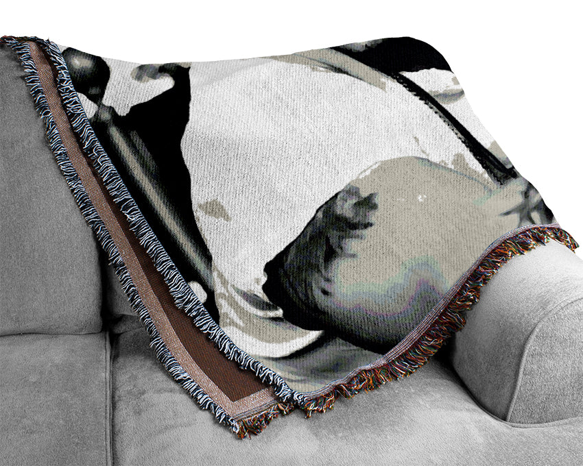 Johnny Depp Hat B n W Woven Blanket
