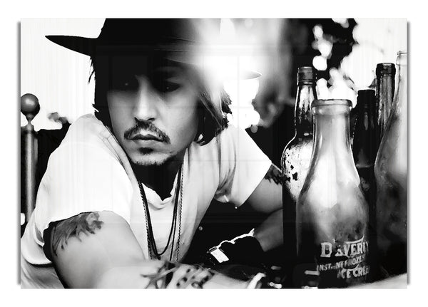 Johnny Depp Hat B~w