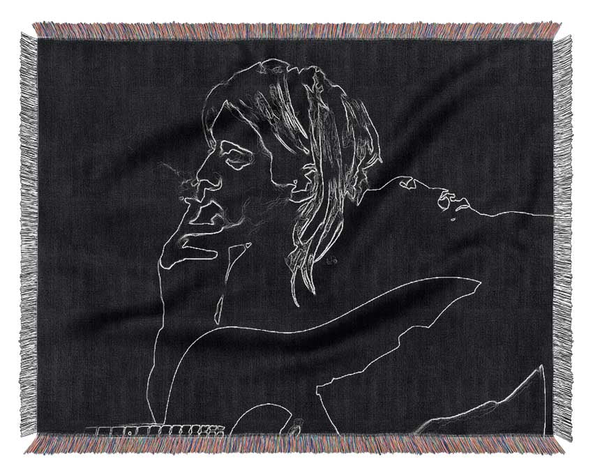 Kurt Cobain Exhale Woven Blanket
