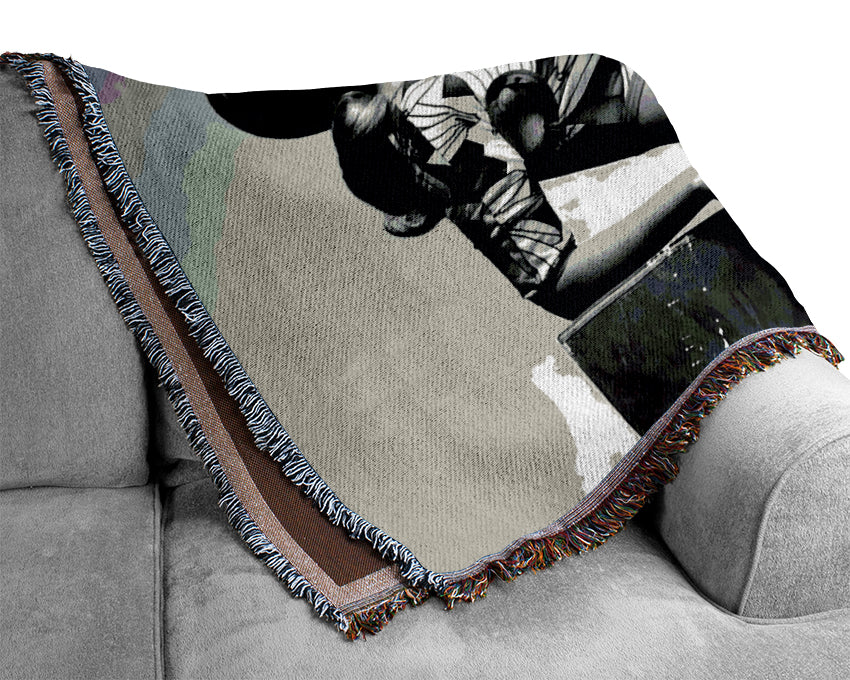Kylie Minogue Legs B n W Woven Blanket