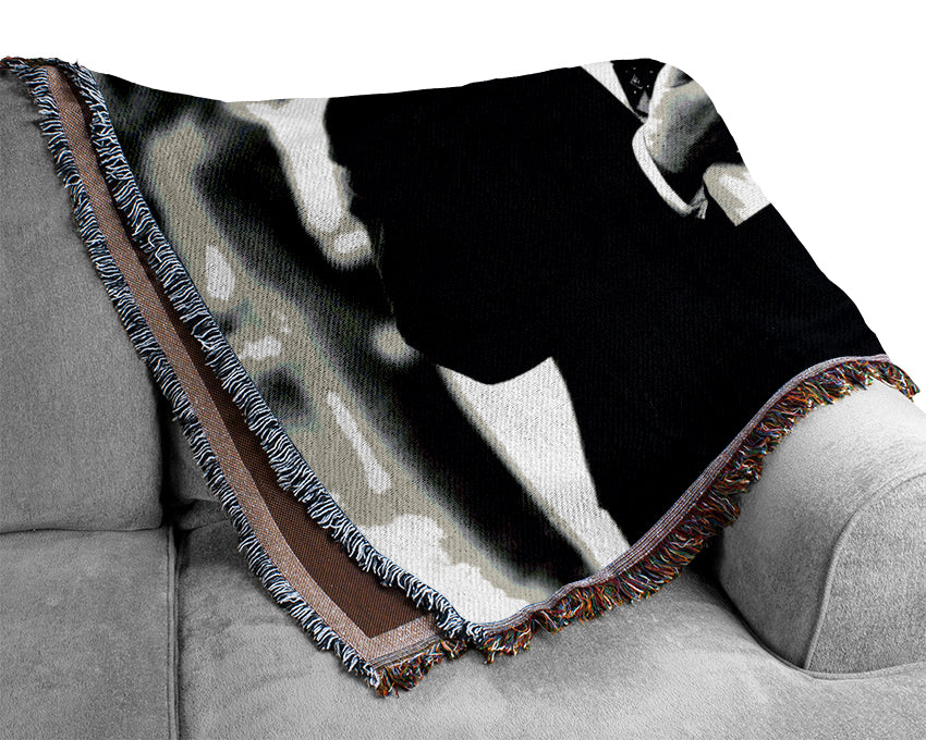 Laurel And Hardy Money Woven Blanket