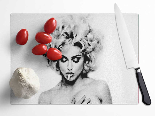Madonna Seduction Glass Chopping Board