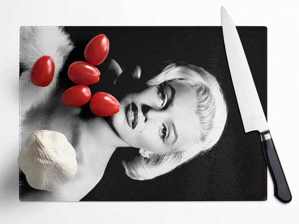 Marilyn Monroe Classic B n W Glass Chopping Board