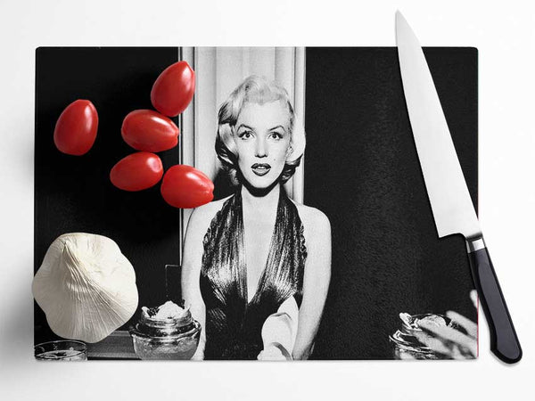 Marilyn Monroe Dinner Table Glass Chopping Board