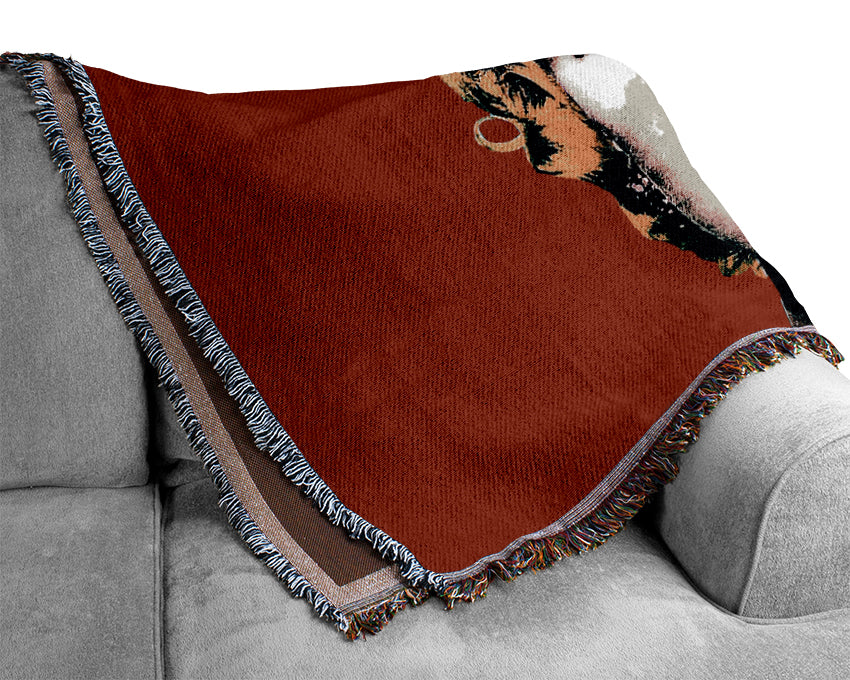 Marilyn Monroe Red Woven Blanket