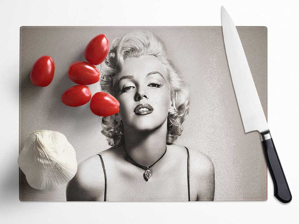 Marilyn Monroe Glass Chopping Board