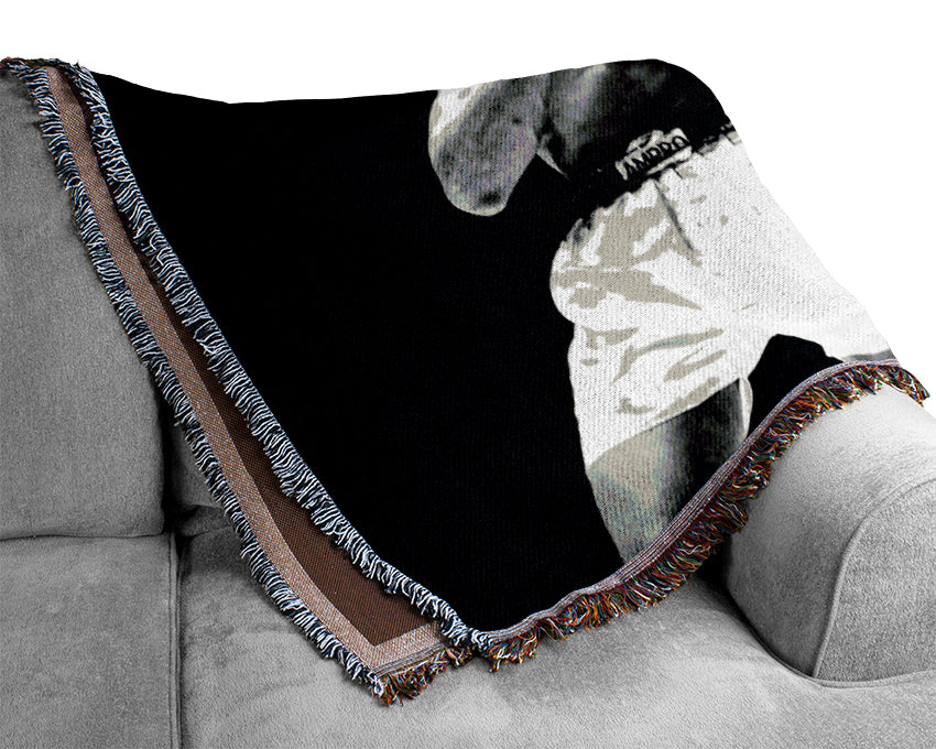 Muhammad Ali Fist Of Power Woven Blanket