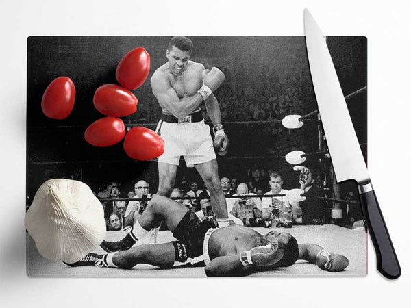 Muhammad Ali Knockout Glass Chopping Board