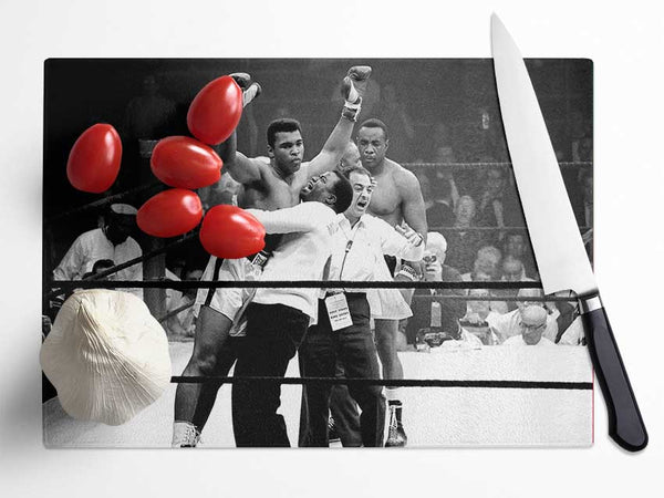 Muhammad Ali Victory Glass Chopping Board