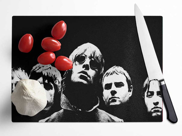 Oasis Wonderwall Pop Art Glass Chopping Board