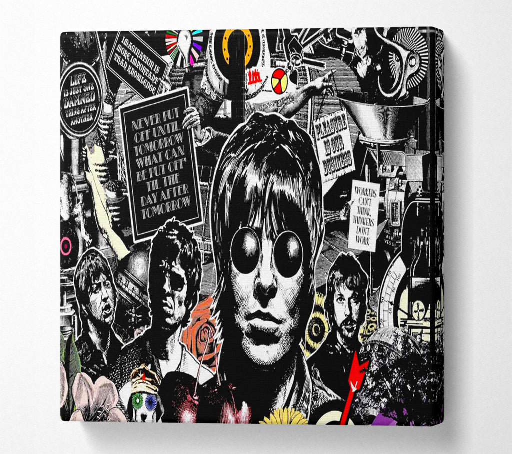 A Square Canvas Print Showing Oasis Collage Square Wall Art