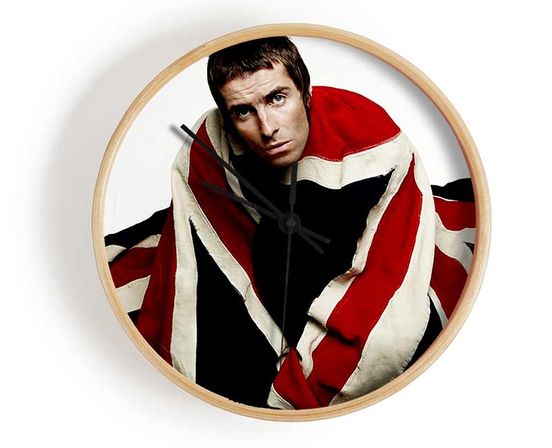 Oasis Liam Gallagher Flag Clock - Wallart-Direct UK