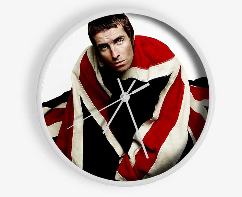 Oasis Liam Gallagher Flag Clock - Wallart-Direct UK