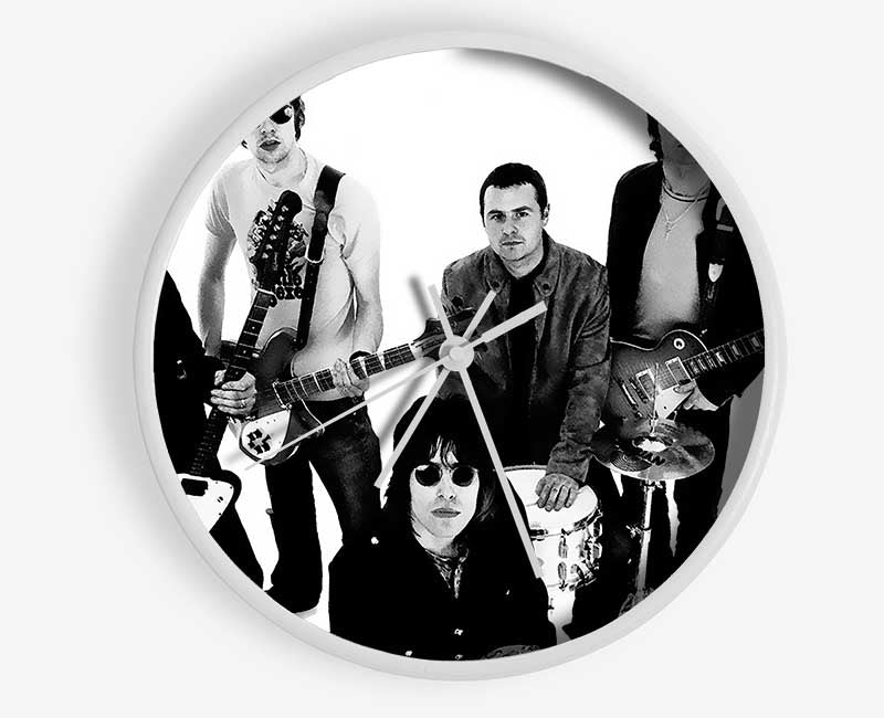 Oasis With There Instruments Clock - Wallart-Direct UK