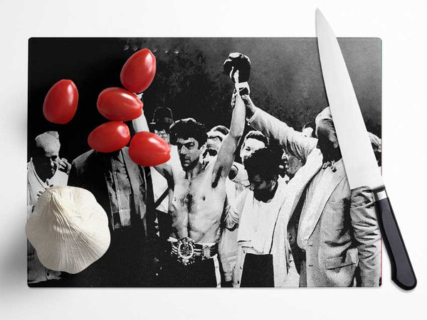 Raging Bull Robert De Niro Winning Glass Chopping Board