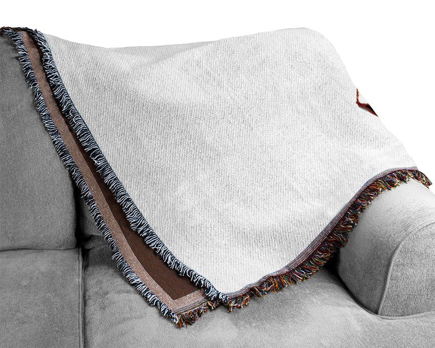 Rocky B n W Red Gloves Woven Blanket