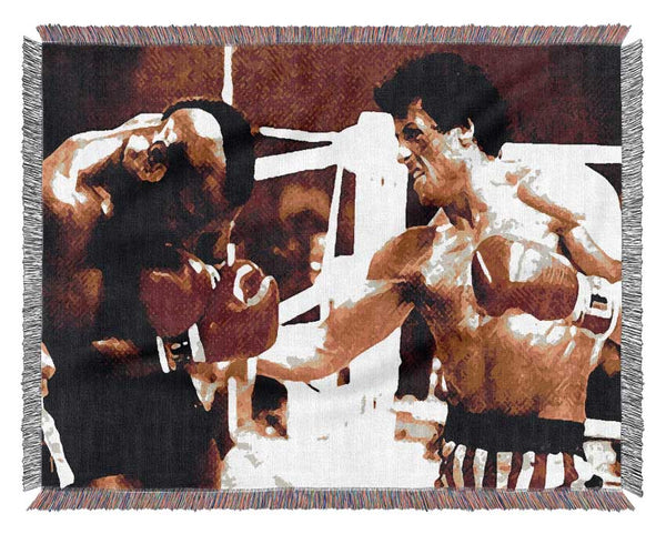 Rocky 3 In The Ring With Mr T Woven Blanket