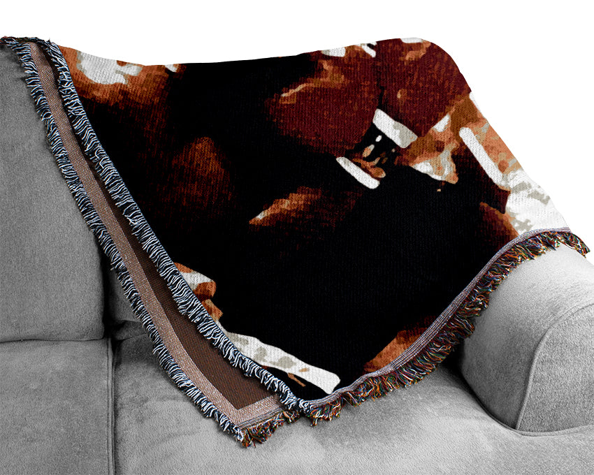 Rocky 3 In The Ring With Mr T Woven Blanket